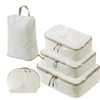 8 Piece Garment Bag, Beige.