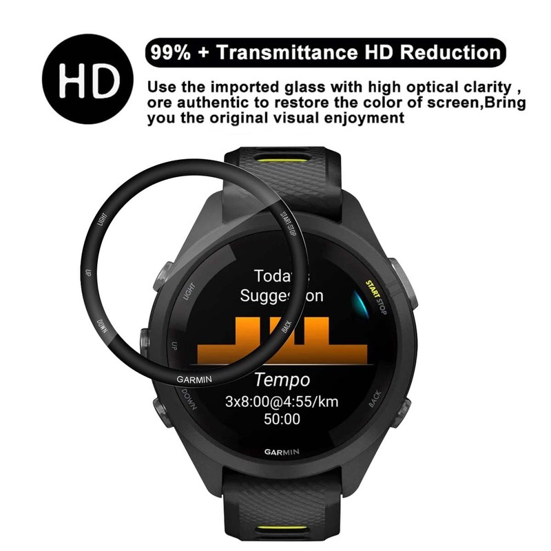 GEEMEE 3 Pack compatible with Forerunner 265S Screen Protector, HD