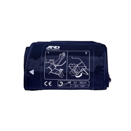 A&D - Manguito médico de repuesto para presión arterial (UA-280A) - Mediano (24-36 cm / 9.4-14.2"), puño BP con conector compatible con ISO, para UA-789AC y UA-787EJCN