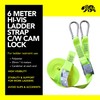 BearTOOLS 6 Meter Hi-Vis Ladder Strap C/W Cam Lock -