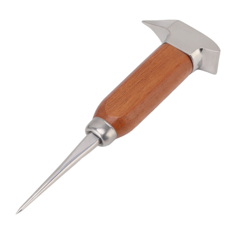 304 Stainless Steel Ice Chisel Wooden Handle Ice Chipper Hand