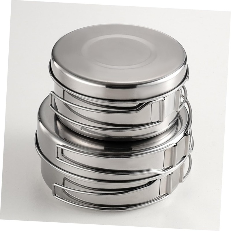 Mipcase 1 Set Outdoor Camping Cookware Portable Stainless Steel Kitchen