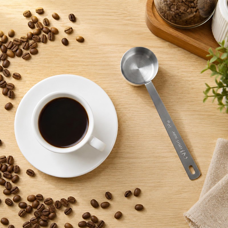 2Pcs 2 Tablespoon Coffee Scoop for Ground Coffee Stainless Steel