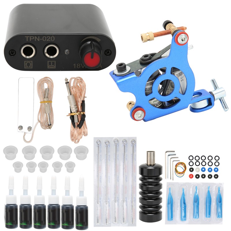 Complete Tattoo Kit Professional Tattoo Machines Starter Kit Tattoo Coils