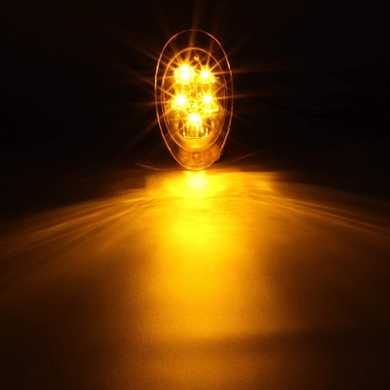 Partsam For Freightliner Cascadia Amber LED Side Marker Turn Signal