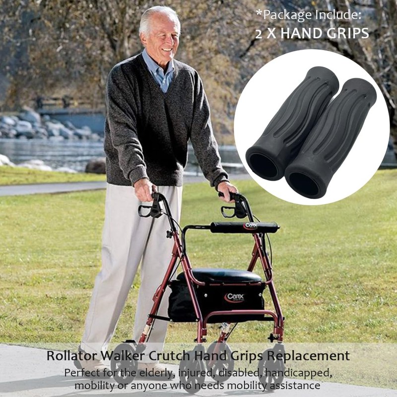 Rollator Hand Grips Replacement for Elderly & Disabled - Rolling