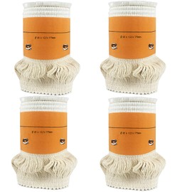 WANYIG Pack of 4 Wicks for Petroleum Stove for Indoor Use Replacement Wick for Petroleum Heater Wicks for Petroleum Heating Fibreglass Round Cotton (65 x 2.3 x 175 mm)