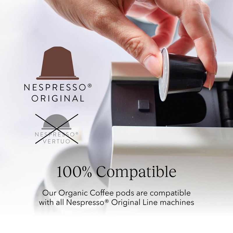 Cru Kafe Organic Arabica & Robusta Espresso Single-Serve Coffee Pods