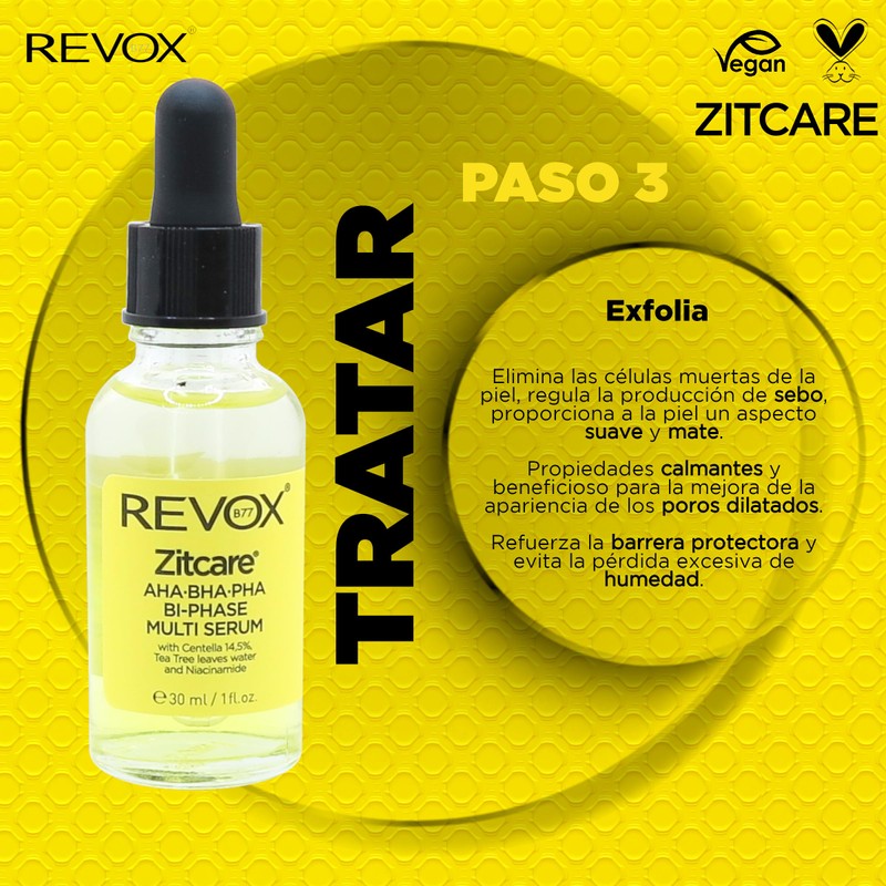 REVOX B77 ZITCARE AHA BHA PHA SUERO MULTIFASE BIFASICO CON