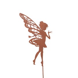 RM Design Zinc Elf Small Garden Decoration, Garden Stake Made of Patina Metal for Garden Patio or Balcony