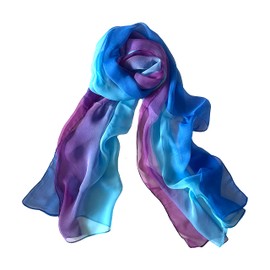 COTIM COYIN Women Lightweight Fashion Scarf, Silky Gradient Solid Color Wrap Long Shawls for Party Wedding Sring Summer Beach, Royal Blue