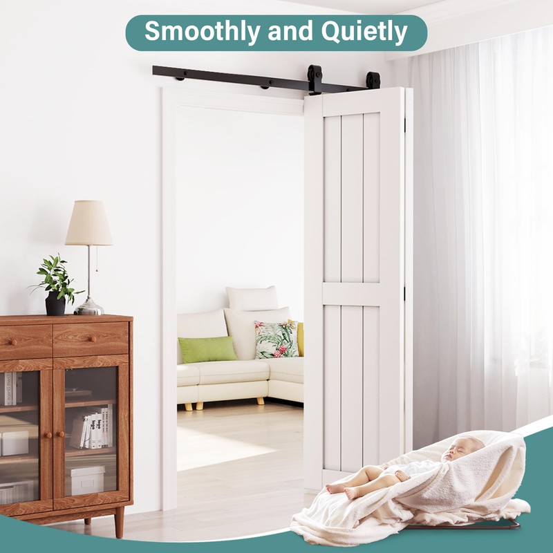 WINSOON Bifold Barn Door Hardware: Smooth Quiet Bi-fold Barn Door