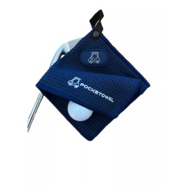 Pocketowel Magnetic Premium Microfiber Golf Towel small Navy