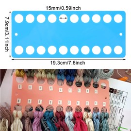 Honbay 12PCS Plastic Embroidery Floss Organizer Cross Stitch Thread Holder Storage Tool Needlework Project Card - 6 Colors