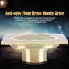 Square Floor Drain Bathroom Shower Waste Grate Brass Constructed Strainer