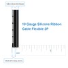 BNTECHGO 18 Gauge Silicone Ribbon Cable Flexible 2P Black 50