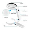 VERIMP 5X Handheld Magnifier Illuminated Desktop Handheld Magnifying Glass Reading