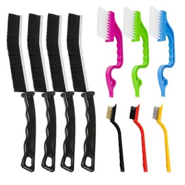 10 Pcs Set Multifunctional Gap Cleaning Brush, Hand-held Groove Gap Cleaning Tools, Hard Bristle Crevice Cleaning Brush for Kitchen, Bathroom, Window Door Track and Other Corner Crevice Cleaning