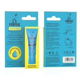 Dr. PawPaw - Bálsamo labial multiusos para labios y ojos, bálsamo labial hidratante vegano, crema hidratante para ojos con PAWPAW natural y ácido hial