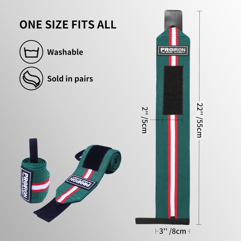 PROIRON Weightlifting Wrist Wraps-Giant Crocodile Green
