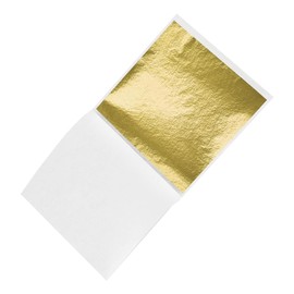 TEHAUX Artistic Embossing Foil Sheets 14x14cm Gold Foil Sheets Imitation Leaf Flakes for DIY