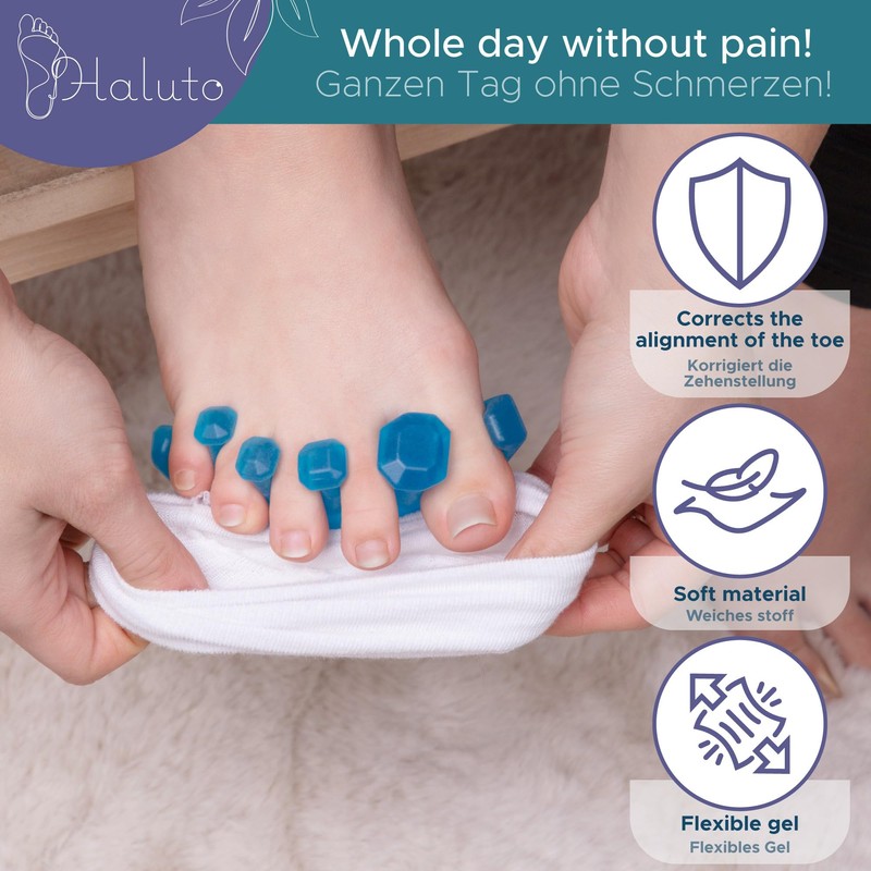 HALUTO Toe Separator - Toe Separator for Pedicure and Hallux