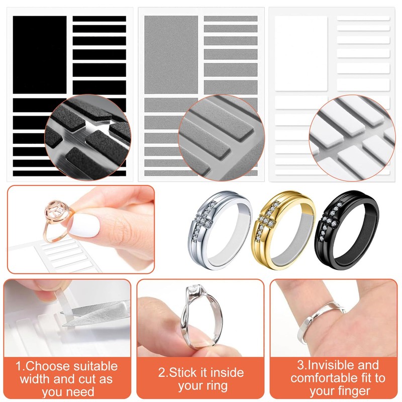 YPYMOD Ring Size Adjuster Set, Ring Sizer, Ring Spacer, Invisible
