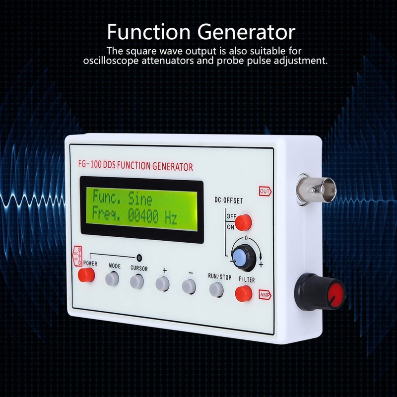 Lwuey Precise DDS Signal Generator 1Hz 500Hz, Multiple Waveform Generation