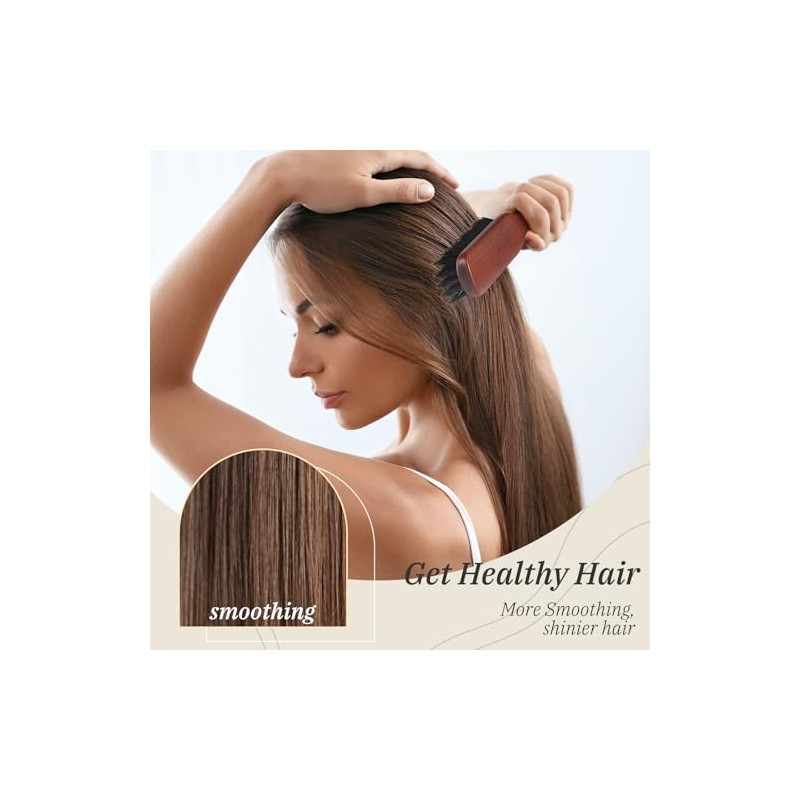 BESTOOL Cepillo para el cabello, cepillo de cerdas de jabalí