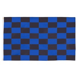 AZ FLAG - Flag Black and Blue - 90 x 60 cm - Racing Flag Flag 100% Polyester with Brass Eyelets - UV-Resistant - Vivid Colours - 50 g