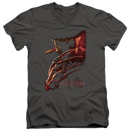 Popfunk A Nightmare On Elm Street 2010 Coming for You Poster Unisex Adult V-Neck T Shirt (X-Large) Charcoal