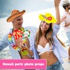 SINGOMON 31PCS Hawaiian Photo Booth Props Novelty Tropical Photobooth Props