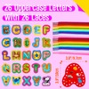 SpriteGru 26PCS Kids Lacing Cards, 26 Double Sided Uppercase Sewing