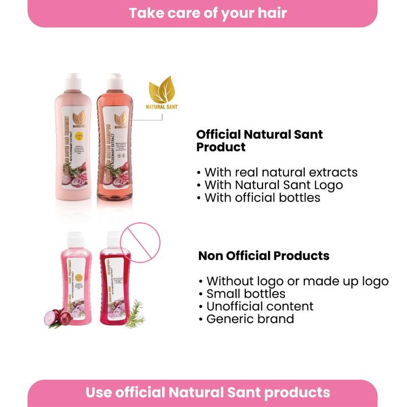 Natural Sant Onion, Rosemary and Biotin Shampoo & Treatment (16