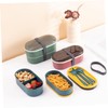 FUNOMOCYA 1Set Double Layer Bento Lunch Box for Portable Container