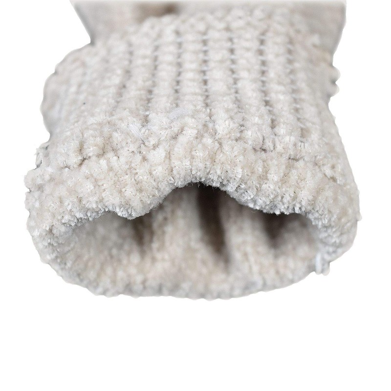 C.C Winter Warm Eco-Friendly Knit Chenille Touchscreen Texting Gloves, Ivory