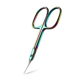 BEZOX- Tijeras para cutículas curvas - Tijeras de precisión para manicura, recortadoras de cutículas para uñas, acero inoxidable profesional