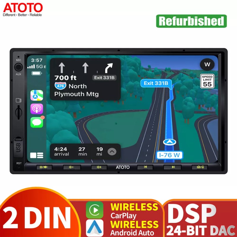 ATOTO F7 WE Double Din Car Stereo Wireless Android Auto