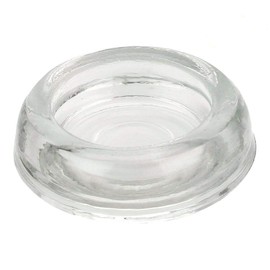 Set of 12 Clear Glass Furniture Coasters – 3 Inch Round Handcrafted Caster Cups for Tables, Chairs, Sofas – Elegant Floor Protectors for Hardwood, Carpet, Tile, Slate - Furniture Cups by A29