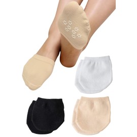 TOMOTHY Toe Socks, Cotton, 3 Pair Set, Toe Cover, Anti-Slip, Toe Socks, Part Socks, black, white, beige, Free size