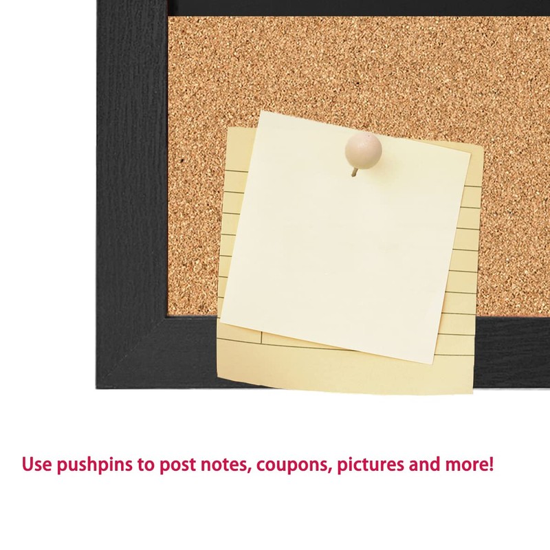TORASO Chalkboard Calendar & Corkboard, Magnetic Surface 24" x 32"