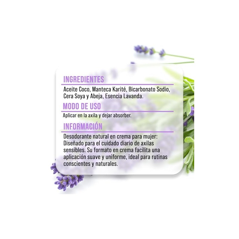 Desodorante Natural Icaremi Lavanda 50g | Bálsamo en Tarro Ecológico