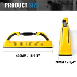 S SATC 2-3/4" x 15-3/4" Adjustable Radius Longboard Flexible Sanding Blocks with Hook & Loop Backing and PSA Sandpaper Conversion Adapter Pad for Sanding Auto Body Woodworking