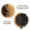 ISHEENY Ponytail Hairpiece Real Hair Afro Puff Drawstring Ponytail Short