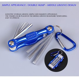 Folding Hex Key Set Metric and Inch Torx Hex Screwdriver Metric Torx Hexagon 8-Piece Set