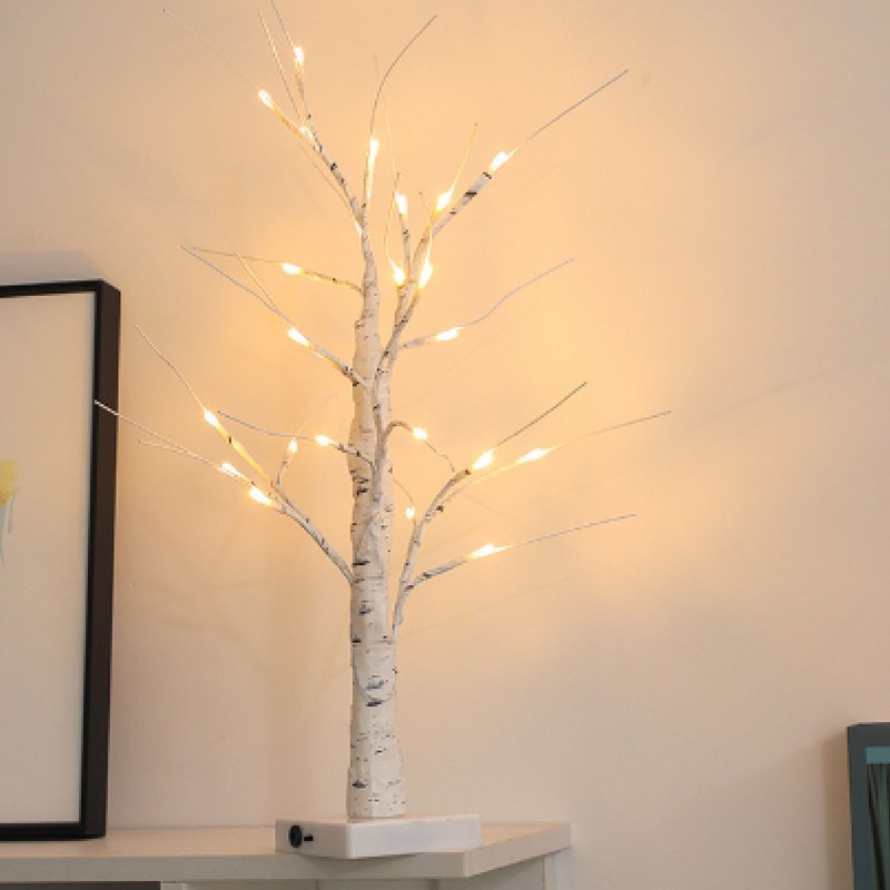 Lighted Birch Tree Adjustable Branches Stable Bottom Birch Tree with