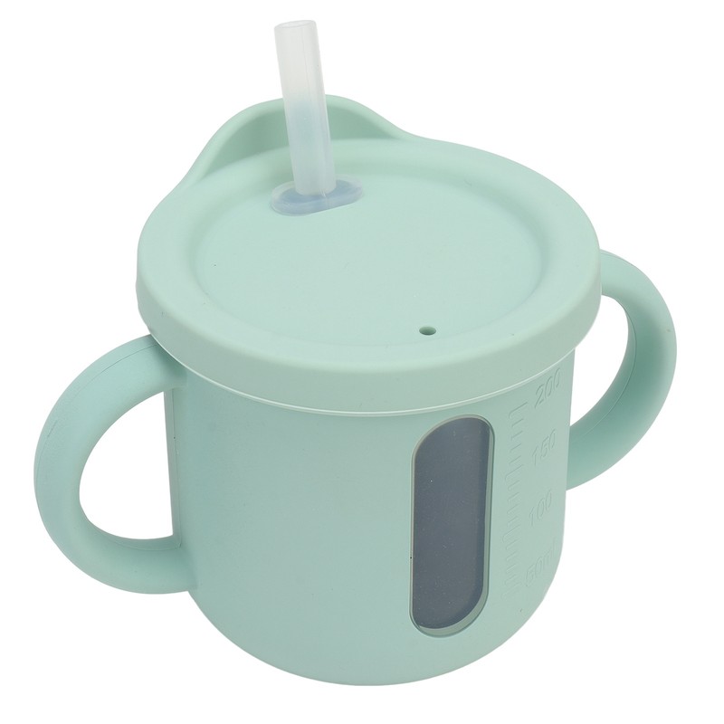 Silicone Sippy Cups Double Handles Lightweight Toddler Training Cup with