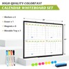 36" x 24" Magnetic Dry Erase Calendar Whiteboard, 4 Month
