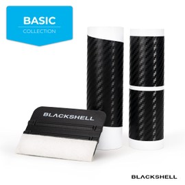 Blackshell® Basic Paint Protection Set Compatible with Seat Alhambra, Type 7N, Year of Manufacture from 2010, Carbon Matt, Perfect Fit Boot Sill Protector, Door Sill Strips Including Professional