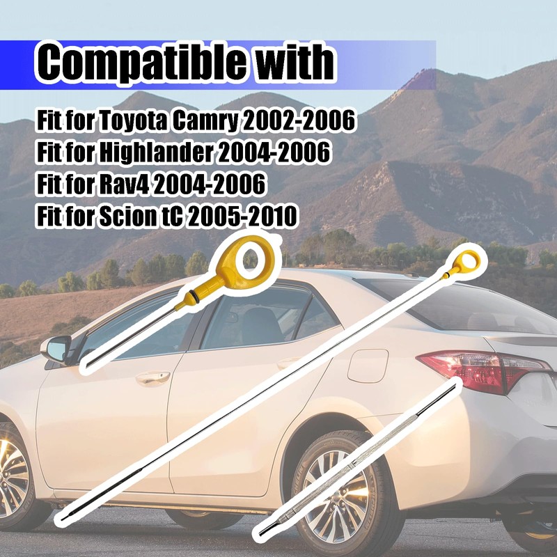 Engine Oil Dipstick,Compatible with Toyota Camry 2002-2006, Highlander 2004-2005, Rav4